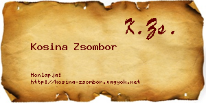 Kosina Zsombor névjegykártya